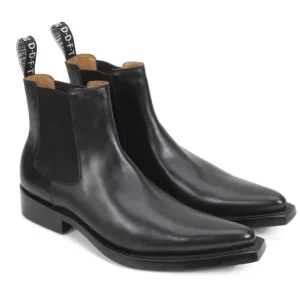 Men's^Fluevog Shoes Lyngenfjord | Pointed Toe Chelsea Boot Black