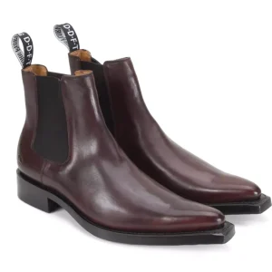 Men's^Fluevog Shoes Lyngenfjord | Pointed Toe Chelsea Boot Brown