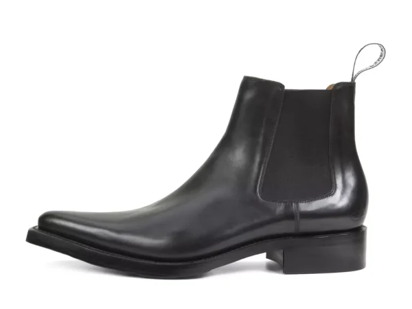 Men's^Fluevog Shoes Lyngenfjord | Pointed Toe Chelsea Boot Black