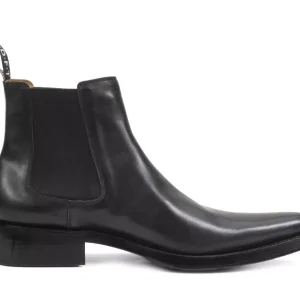 Men's^Fluevog Shoes Lyngenfjord | Pointed Toe Chelsea Boot Black