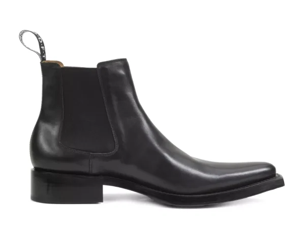 Men's^Fluevog Shoes Lyngenfjord | Pointed Toe Chelsea Boot Black