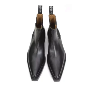 Men's^Fluevog Shoes Lyngenfjord | Pointed Toe Chelsea Boot Black