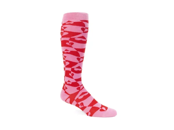 Accessories^Fluevog Shoes Mabel Vog Socks | Warped Hearts Sock Pink/Red