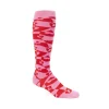 Women's^Fluevog Shoes Mabel Vog Socks | Warped Hearts Sock Pink/Red