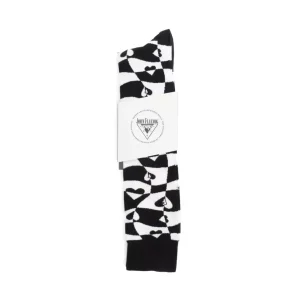 Accessories^Fluevog Shoes Mabel Vog Socks | Warped Hearts Sock White/Black