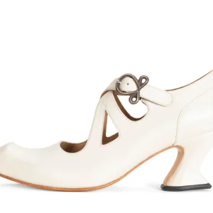 Women's^Fluevog Shoes Maddalena | Elegant Heel With Strap Off-White