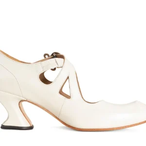Women's^Fluevog Shoes Maddalena | Elegant Heel With Strap Off-White
