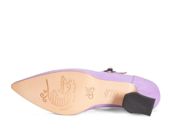 Women's^Fluevog Shoes Maddalena | Elegant Heel With Strap Lavender