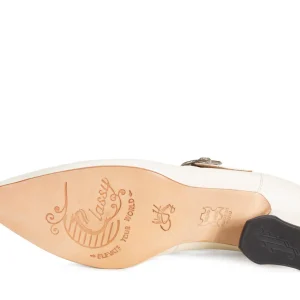 Women's^Fluevog Shoes Maddalena | Elegant Heel With Strap Off-White
