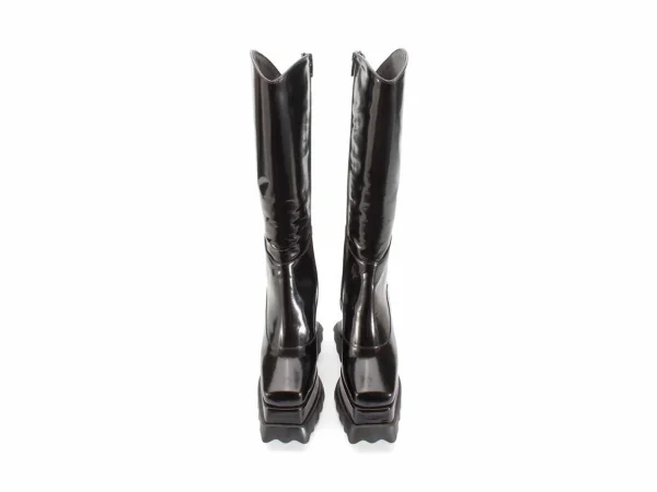 Women's^Fluevog Shoes Magnolia | Zip-Up Platform Tall Boot Black