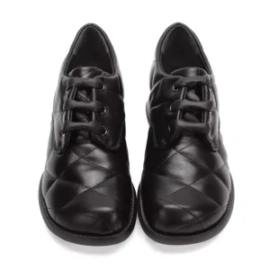 Women's^Fluevog Shoes Maika | Quilted Lace-Up Heel Black