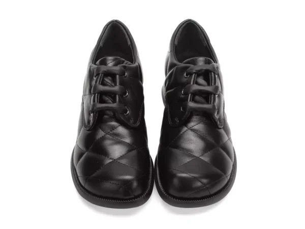 Women's^Fluevog Shoes Maika | Quilted Lace-Up Heel Black