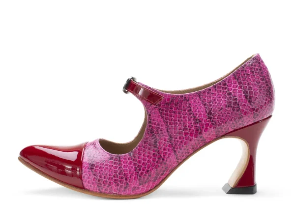 Women's^Fluevog Shoes Malala | Mary Jane Heel Pink/Red