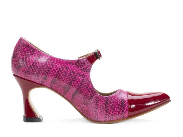 Women's^Fluevog Shoes Malala | Mary Jane Heel Pink/Red