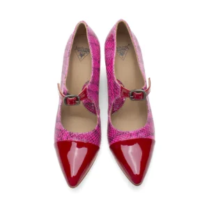 Women's^Fluevog Shoes Malala | Mary Jane Heel Pink/Red