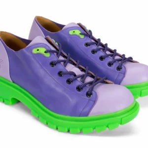 Women's^Fluevog Shoes Mardi | Leather Hiker Shoe Purple/Green