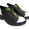 Women's^Fluevog Shoes Mardi | Leather Hiker Shoe Black/White