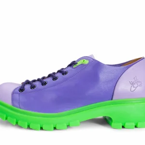 Women's^Fluevog Shoes Mardi | Leather Hiker Shoe Purple/Green