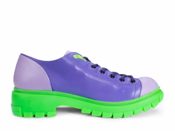 Women's^Fluevog Shoes Mardi | Leather Hiker Shoe Purple/Green