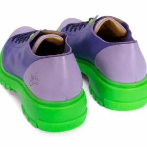 Women's^Fluevog Shoes Mardi | Leather Hiker Shoe Purple/Green
