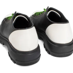 Men's^Fluevog Shoes Mardi | Leather Hiker Shoe Black/White