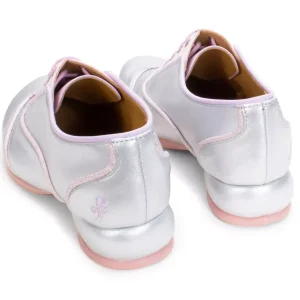 Women's^Fluevog Shoes Martha | Contrast Lace-Up Shoe Silver/Pink Glitter