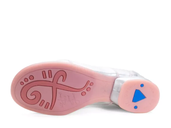 Women's^Fluevog Shoes Martha | Contrast Lace-Up Shoe Silver/Pink Glitter