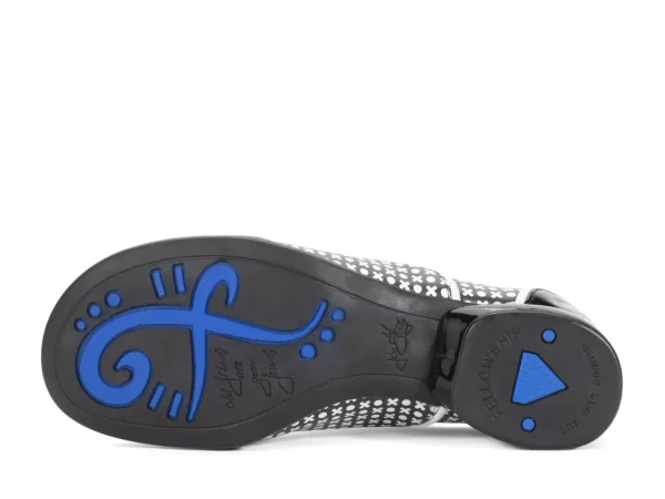 Women's^Fluevog Shoes Martha | Contrast Lace-Up Shoe Black/White Xo