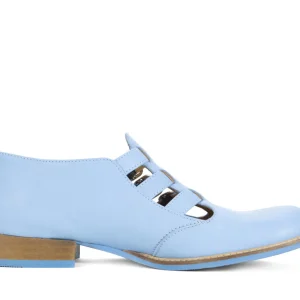 Women's^Fluevog Shoes Mcphee | Triple-Strap Buckle Shoe Blue