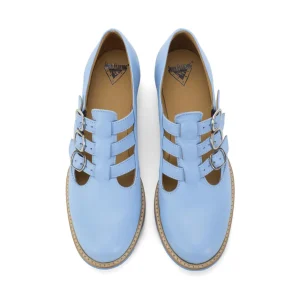 Women's^Fluevog Shoes Mcphee | Triple-Strap Buckle Shoe Blue