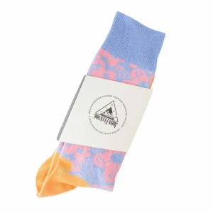 Accessories^Fluevog Shoes Monkey Vog Socks | Custom Floral Sock Pink/Blue