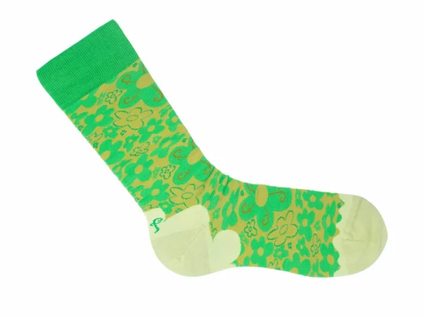 Accessories^Fluevog Shoes Monkey Vog Socks | Custom Floral Sock Green