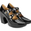 Women's^Fluevog Shoes Monza | Platform Heel With Laces Black