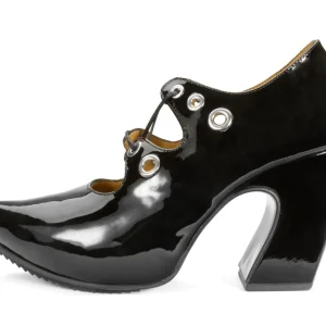 Women's^Fluevog Shoes Monza | Platform Heel With Laces Black