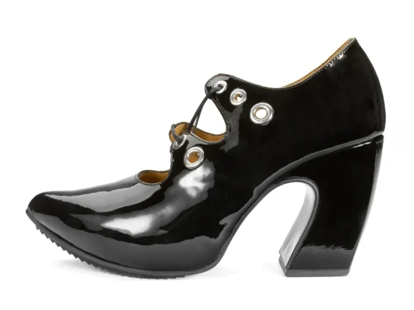 Women's^Fluevog Shoes Monza | Platform Heel With Laces Black