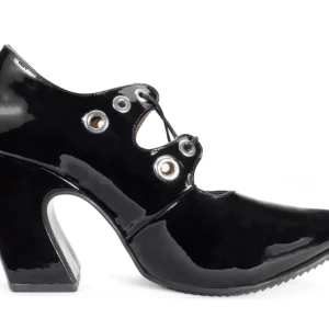Women's^Fluevog Shoes Monza | Platform Heel With Laces Black