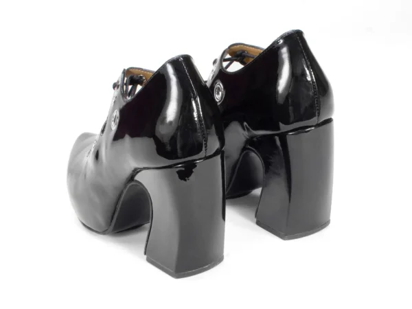 Women's^Fluevog Shoes Monza | Platform Heel With Laces Black