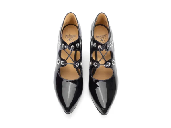 Women's^Fluevog Shoes Monza | Platform Heel With Laces Black
