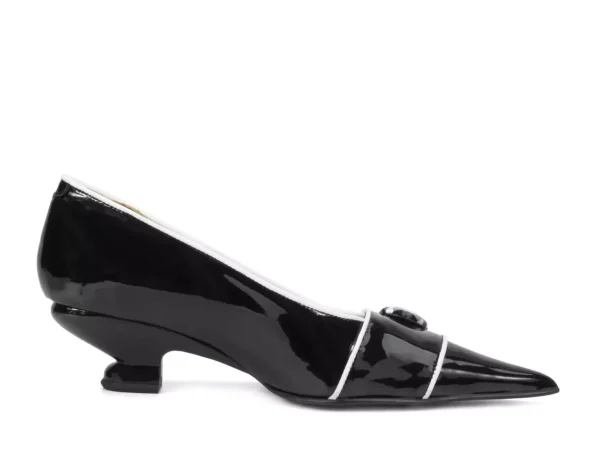 Women's^Fluevog Shoes Naura | Elegant Pump With Button Black