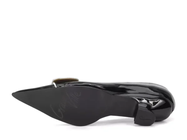 Women's^Fluevog Shoes Naura | Elegant Pump With Button Black