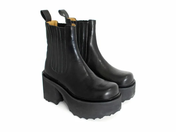 Women's^Fluevog Shoes Nerds | Platform Chelsea Boot Black