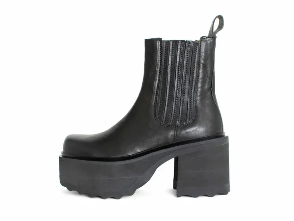 Women's^Fluevog Shoes Nerds | Platform Chelsea Boot Black