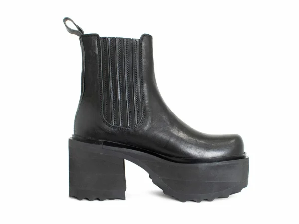 Women's^Fluevog Shoes Nerds | Platform Chelsea Boot Black