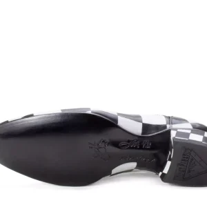 Women's^Fluevog Shoes Obero | Open Lace-Up Shoe Black/White