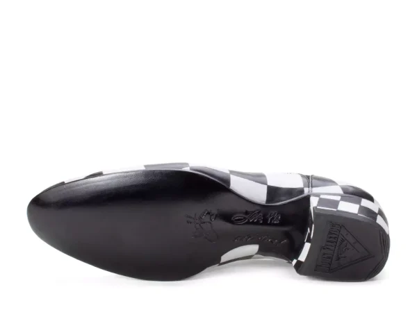 Women's^Fluevog Shoes Obero | Open Lace-Up Shoe Black/White