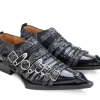 Men's^Fluevog Shoes Ozzy | Slip-On Swordfish Buckle Shoe Black
