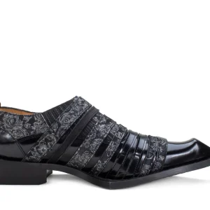 Men's^Fluevog Shoes Ozzy | Slip-On Swordfish Buckle Shoe Black