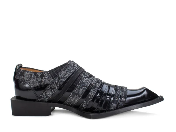 Men's^Fluevog Shoes Ozzy | Slip-On Swordfish Buckle Shoe Black