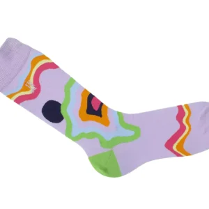 Women's^Fluevog Shoes Pan Vog Socks | Pattern Sock Purple/Multi