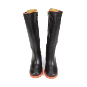 Women's^Fluevog Shoes Pare | Zip-Up Tall Boot Black/Floral